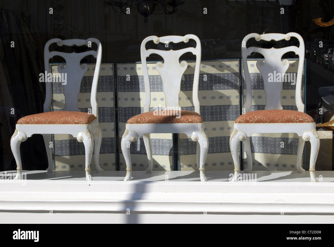 Chair's Display in Chelsea Stock Photo