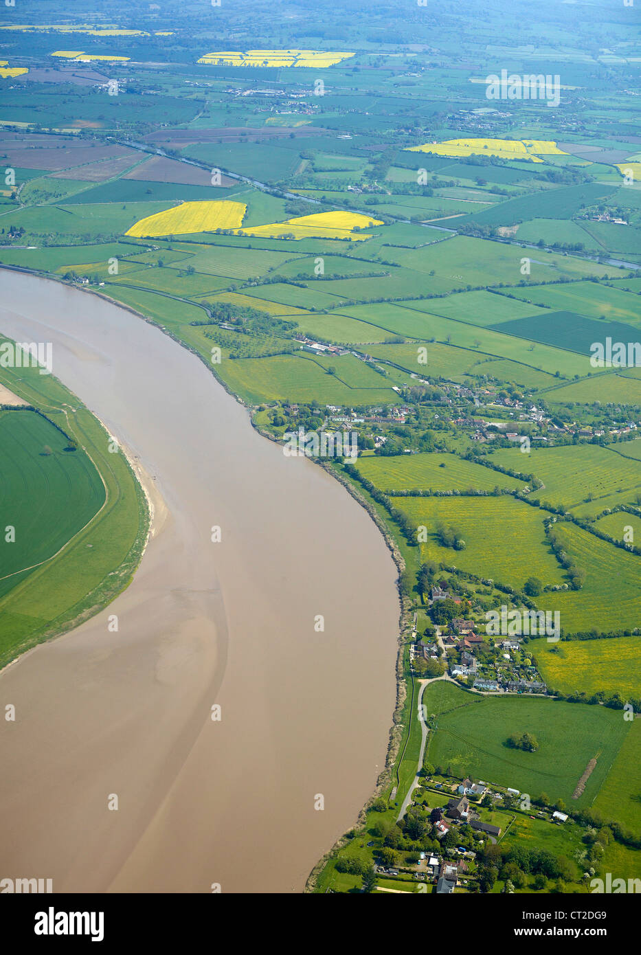 River Severn, south of Gloucester, South West England Stock Photo