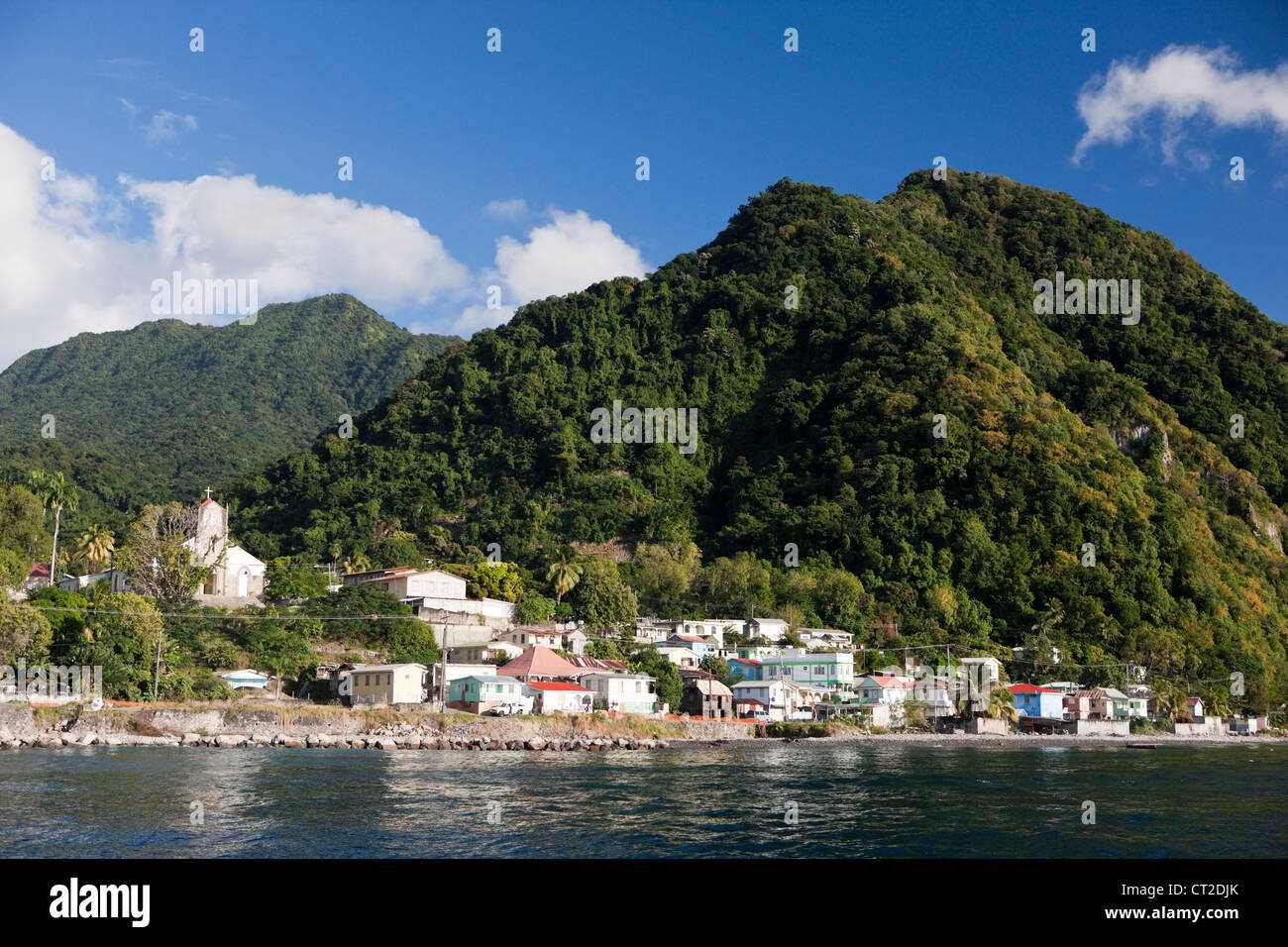 Coast close to Roseau, Caribbean Sea, Dominica Stock Photo