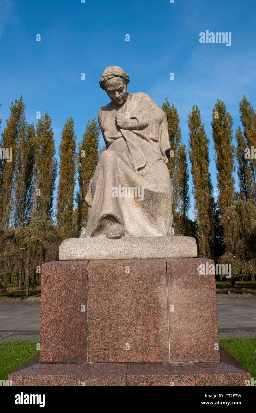 Soviet War Memorial (Treptower Park) Motherland statue. Berlin, Germany Stock Photo