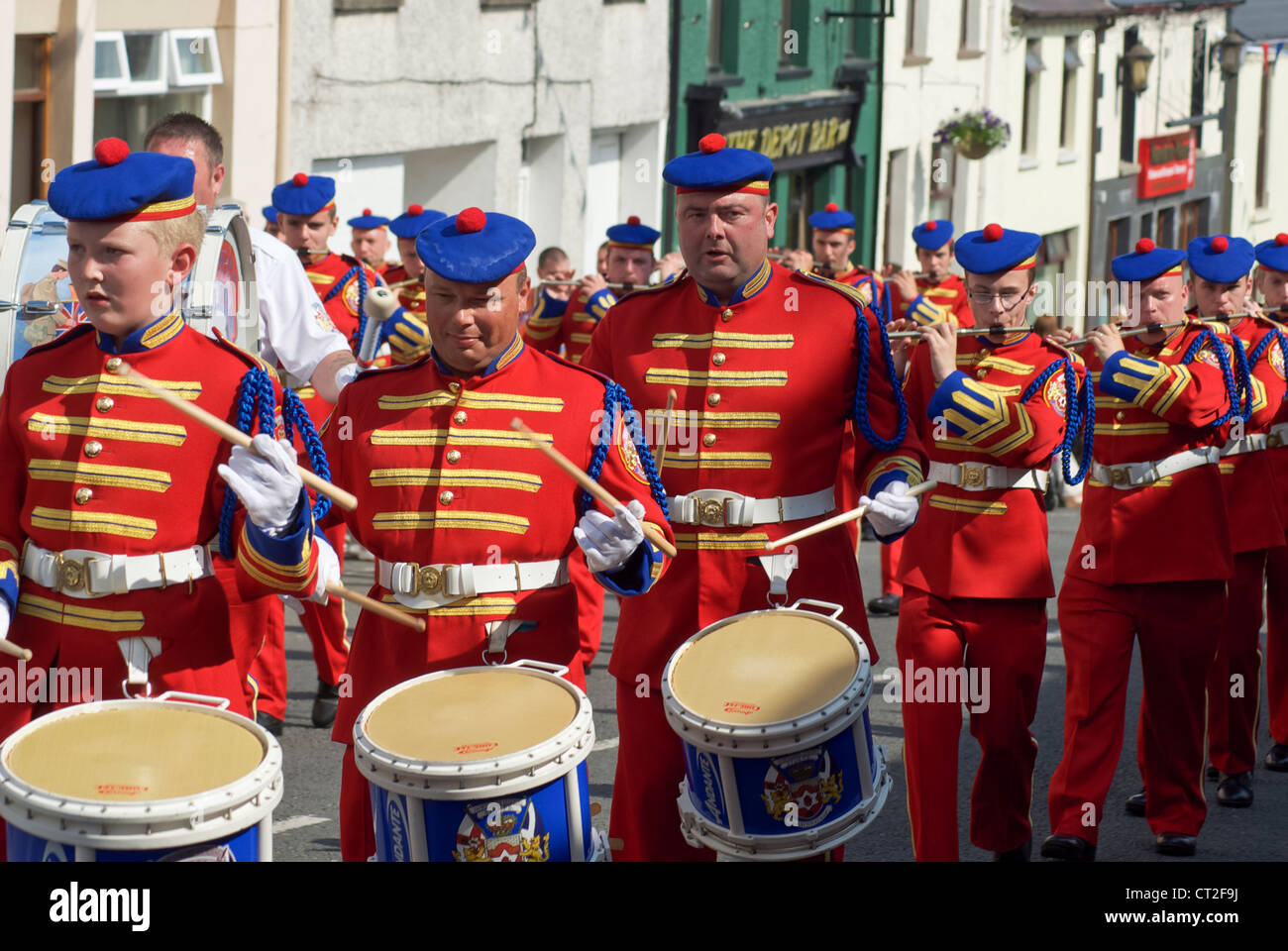 12th July, 2011. Rathfriland, Northern Ireland, UK. A marching band