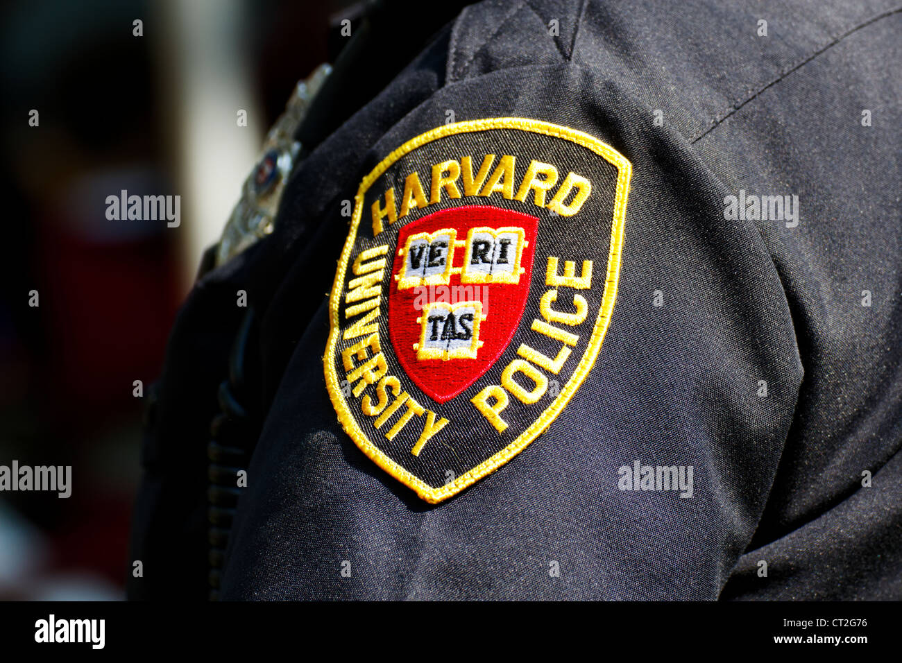 Harvard University Police Department Hupd Patch On The Sleeve Of An Stock Photo Alamy