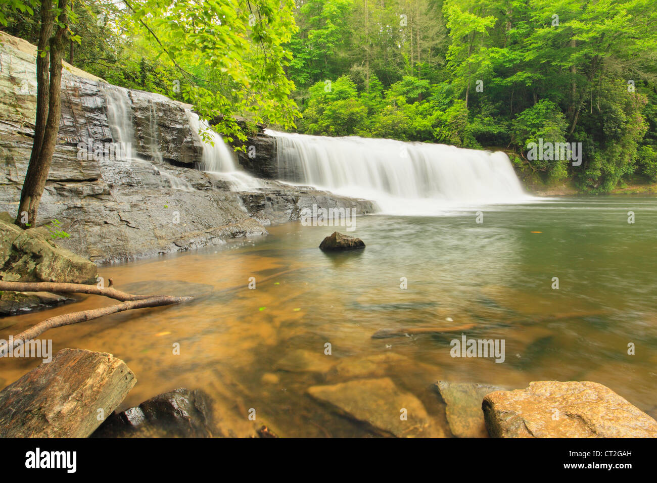 Hooker Falls, DuPont State Forest, Brevard, North Carolina, USA Stock Photo