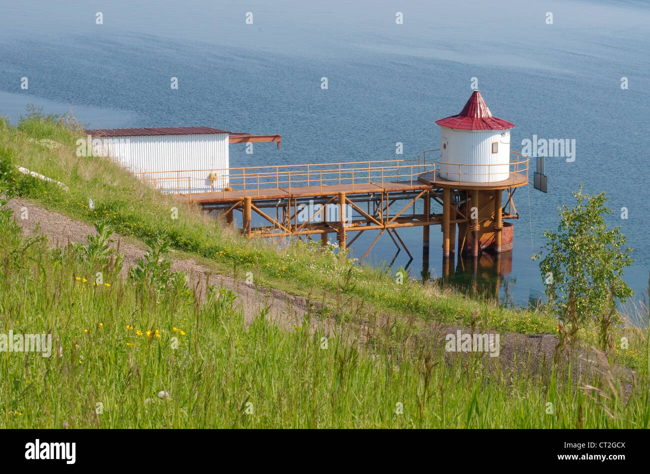 Biological research station, settlement Listvyanka, Lake Baikal, Irkutsk region, Siberia, Russian Federation Stock Photo