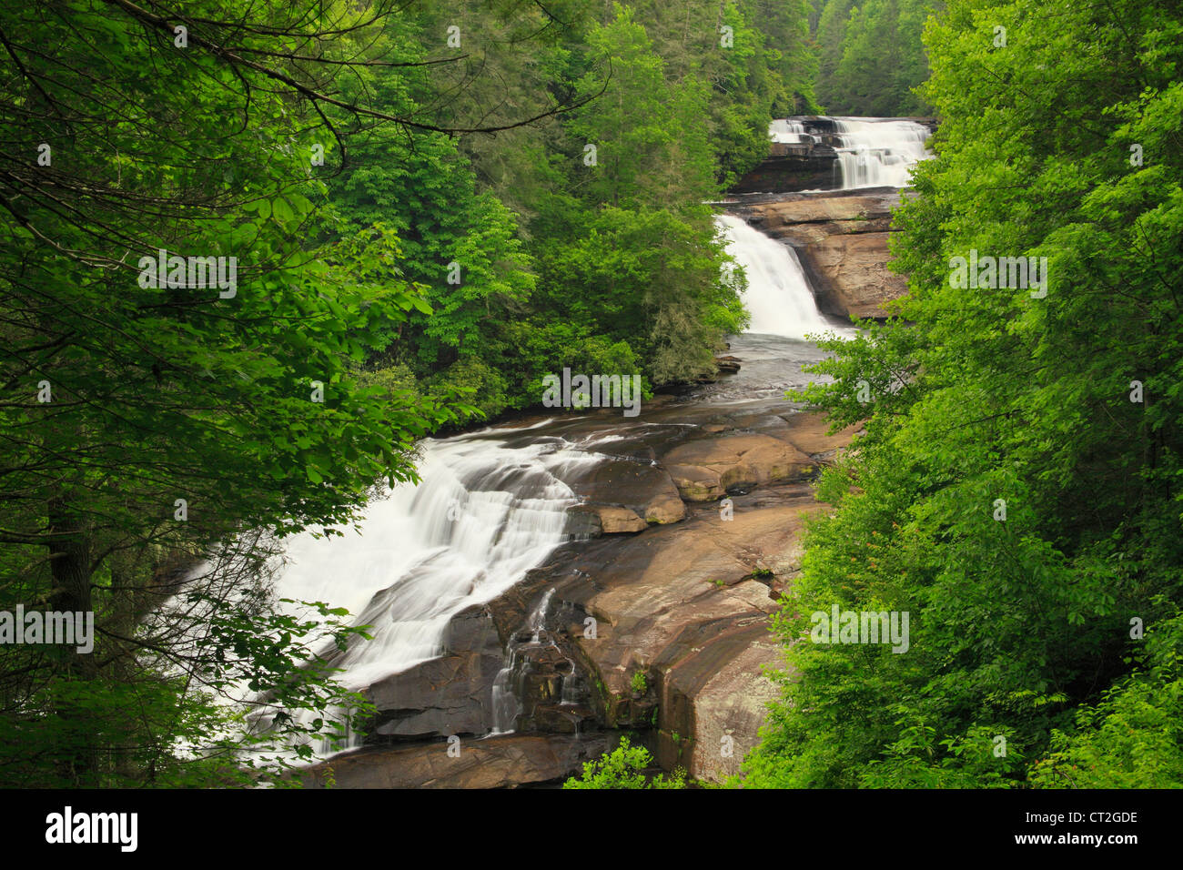 Triple Falls, DuPont State Forest, Brevard, North Carolina, USA  Stock Photo