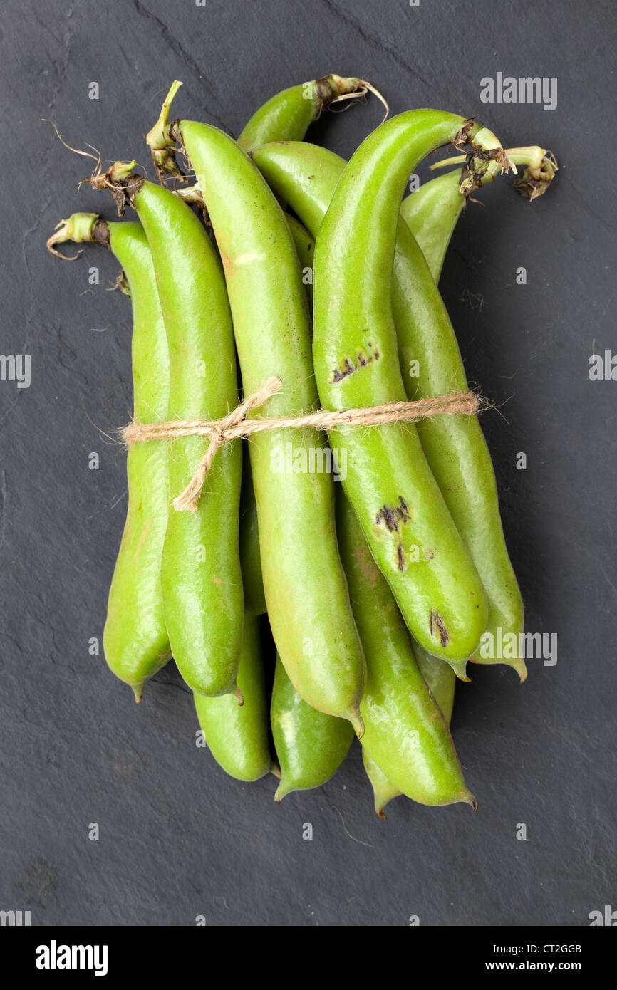 Closeup fresh green broad beans hi-res stock photography and images - Alamy