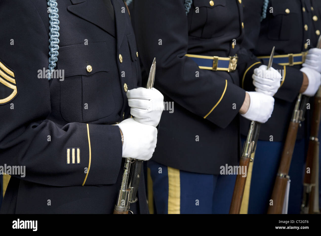 US Army 237th anniversary celebration in Bryant Park in New York City. Army Honor Guard. Stock Photo