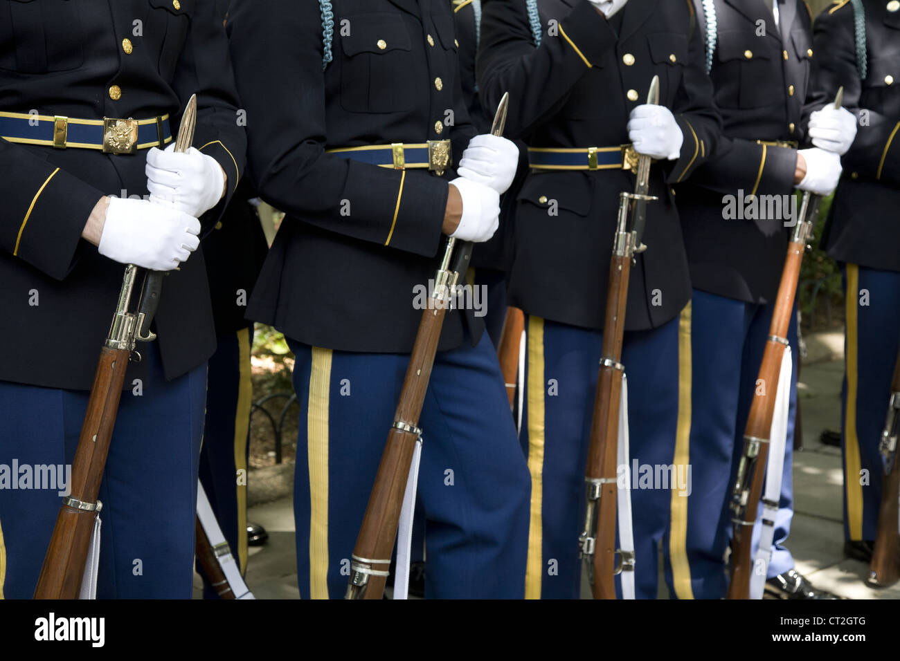 US Army 237th anniversary celebration in Bryant Park in New York City. Army Honor Guard. Stock Photo