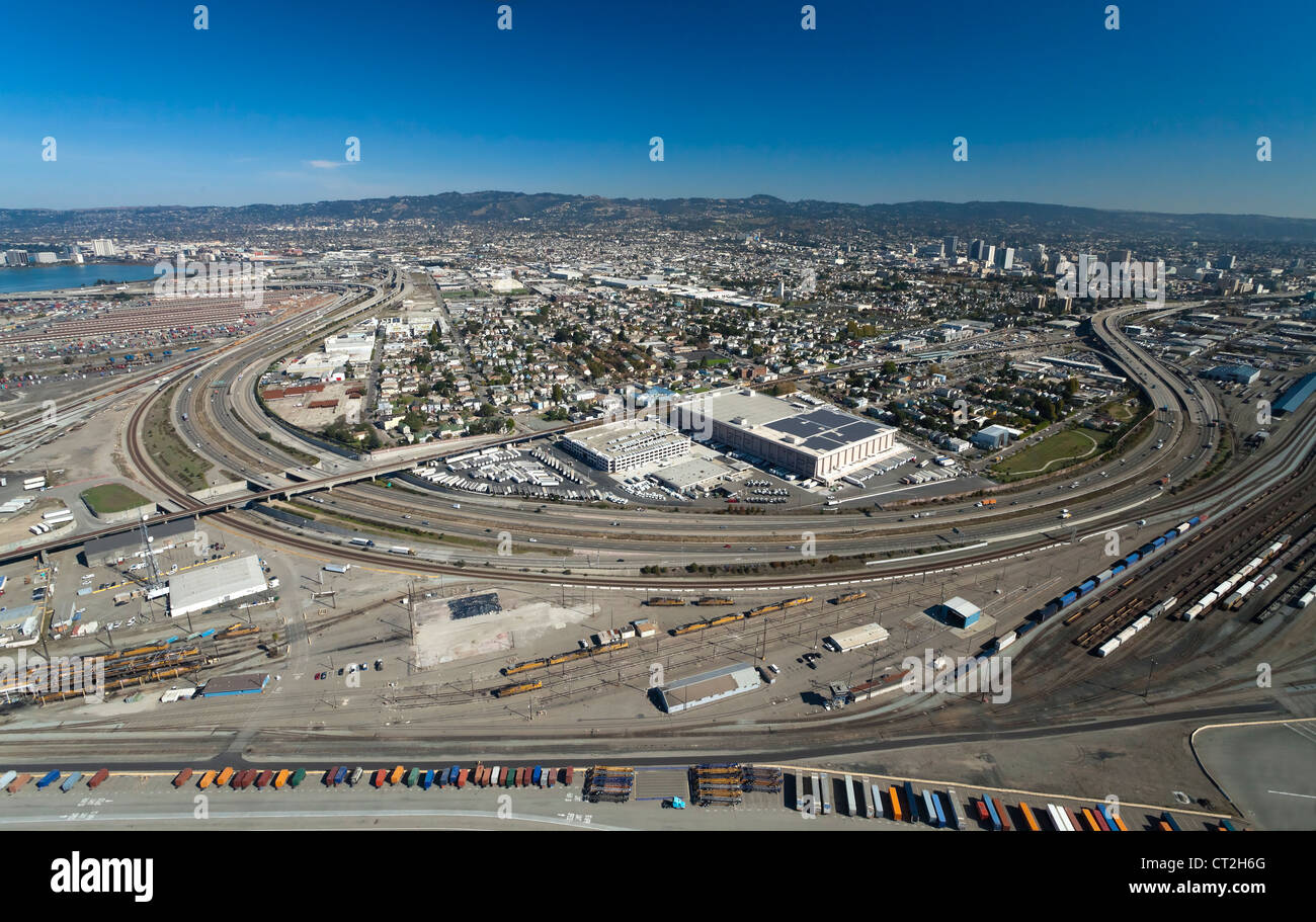 The Oakland City and the Downtown Stock Photo