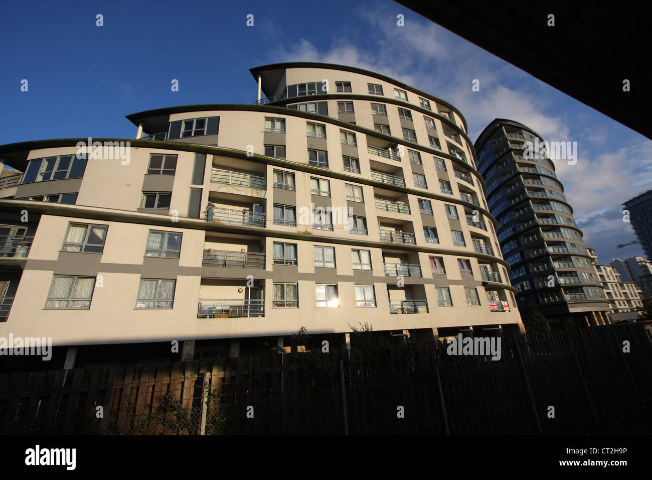 Apartments in central Woking, Surrey, next to railway station Stock