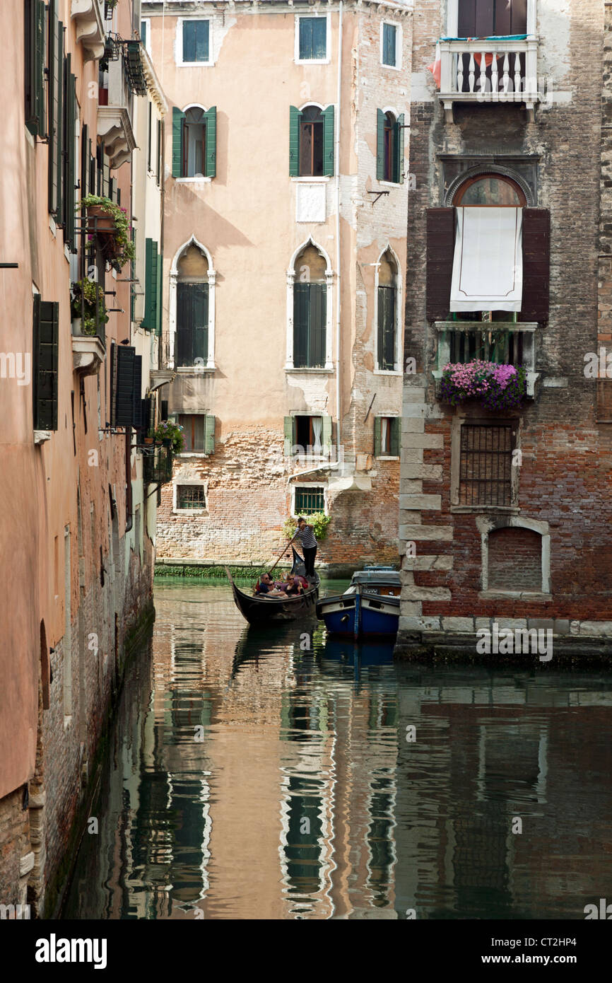 Gondolas along the canals of venice hi-res stock photography and images ...