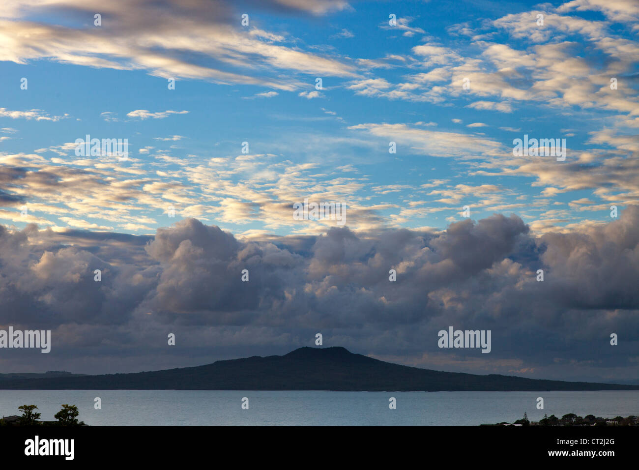 Mount Rangitoto, the dormant volcano in Auckland Harbour, New Zealand 4 Stock Photo