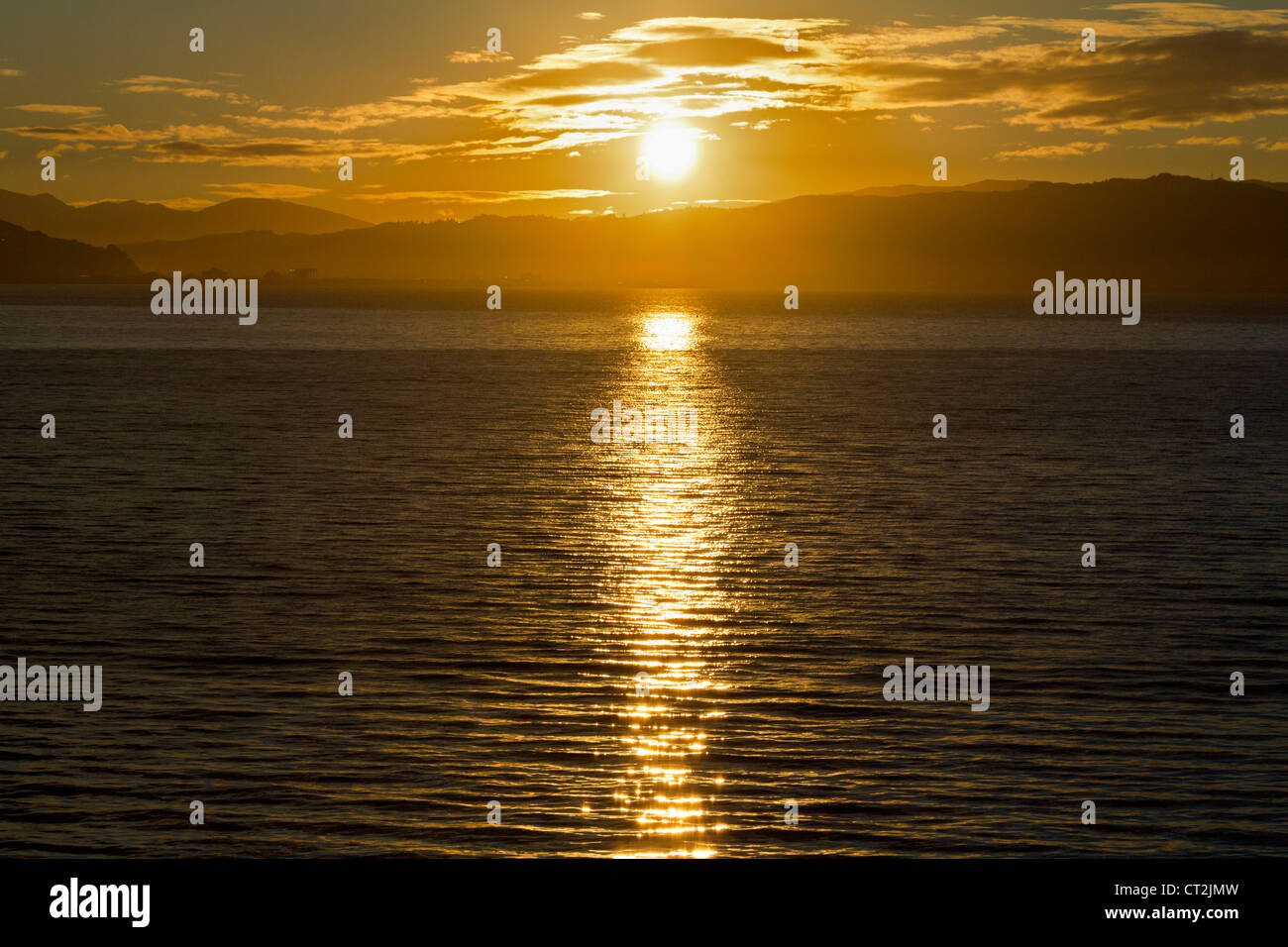 Sunrise in Wellington Harbour, New Zealand 4 Stock Photo Alamy