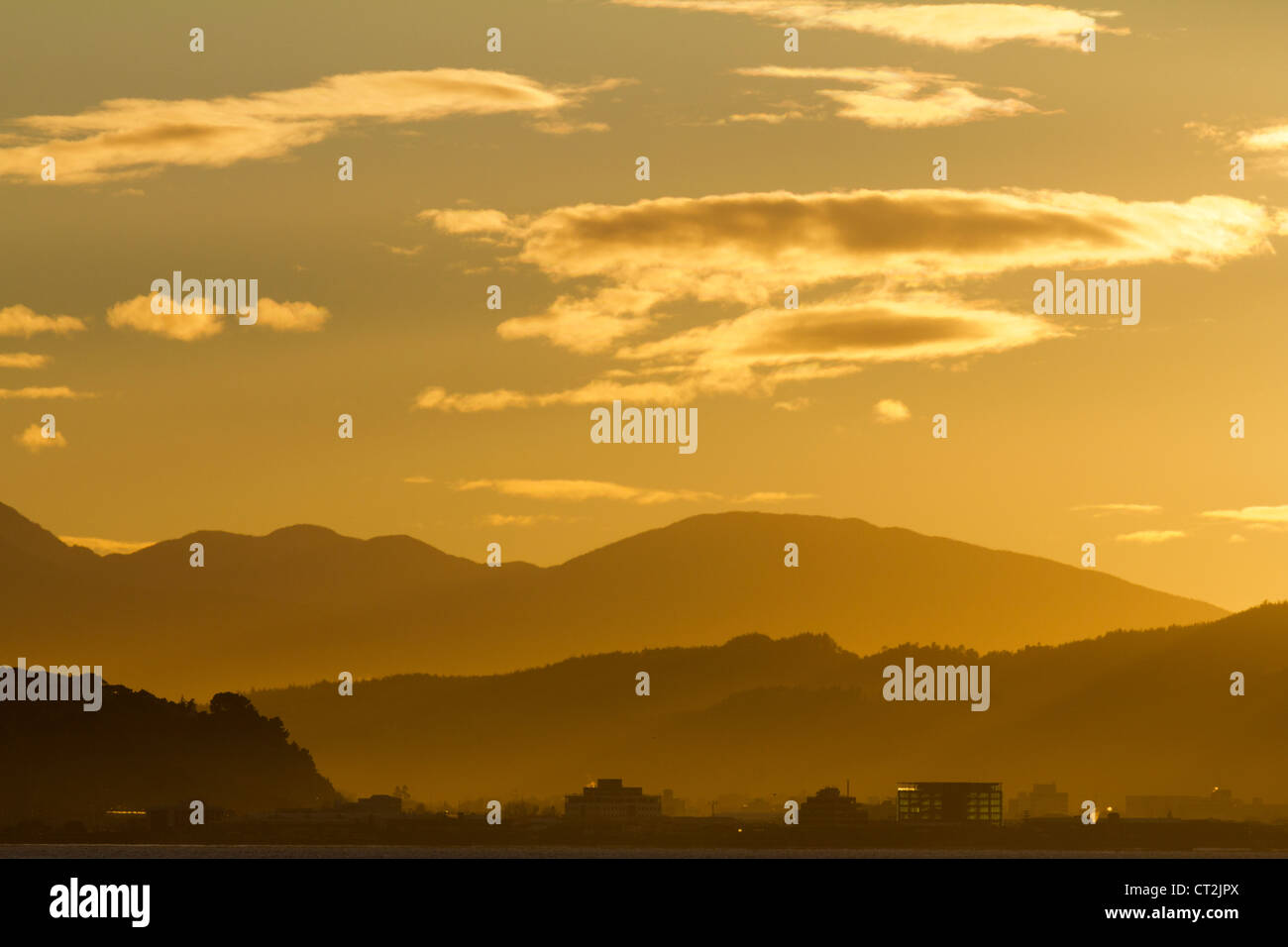 Sunrise in Wellington Harbour, New Zealand 7 Stock Photo Alamy