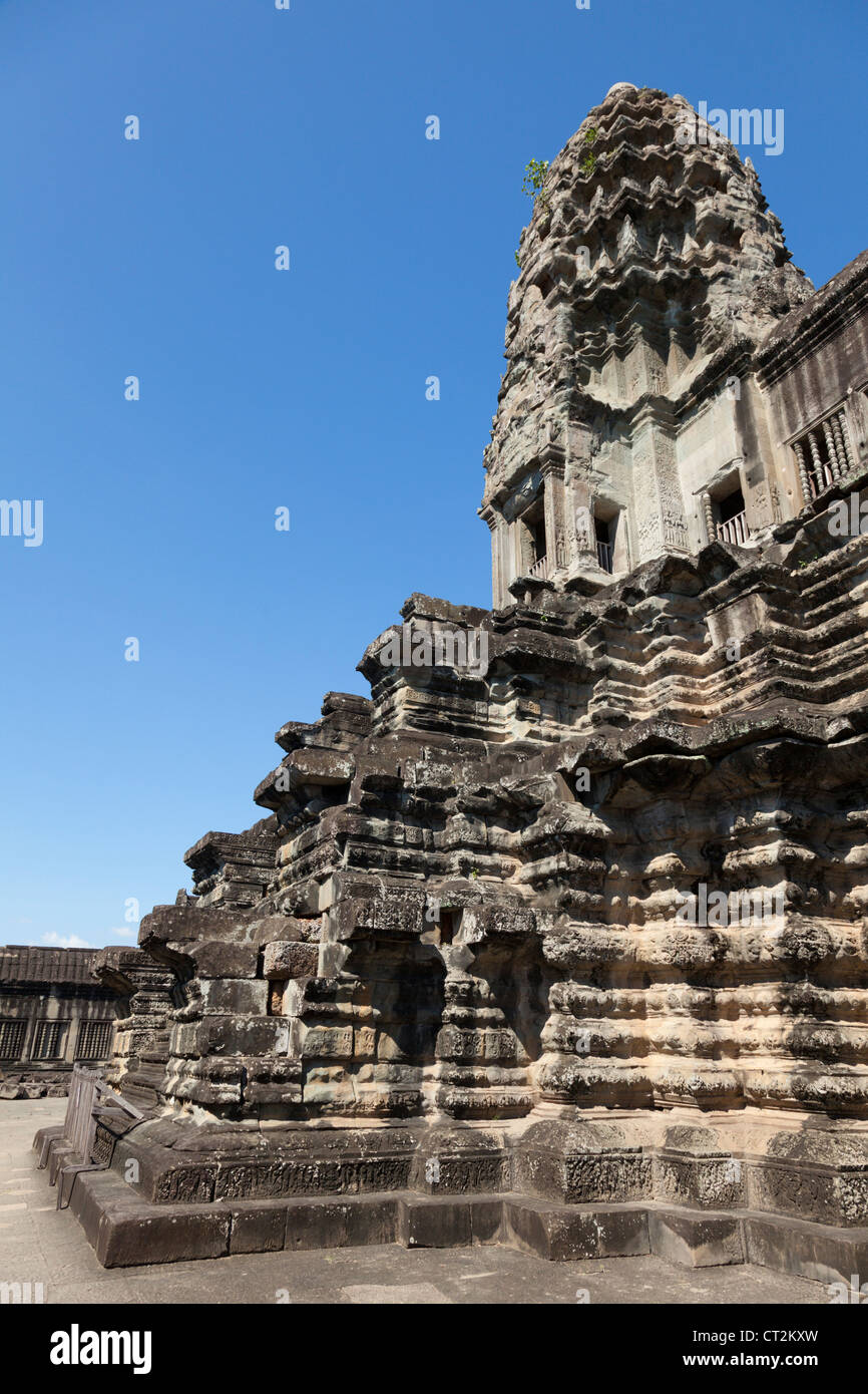 Inner court of Angkor Wat, Cambodia Stock Photo