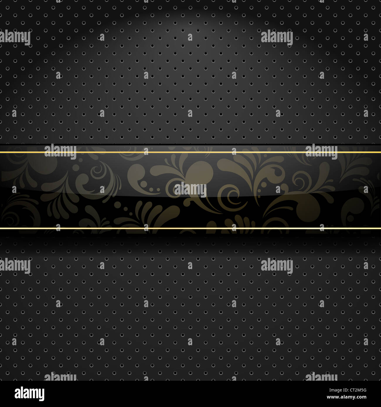 Abstract metallic background with glass floral banner Stock Photo - Alamy