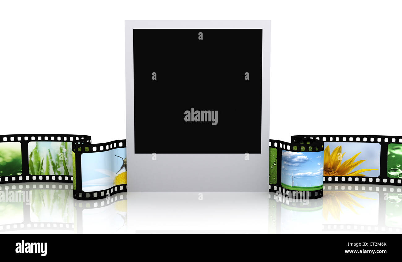 Blank photo and film with images Stock Photo Alamy