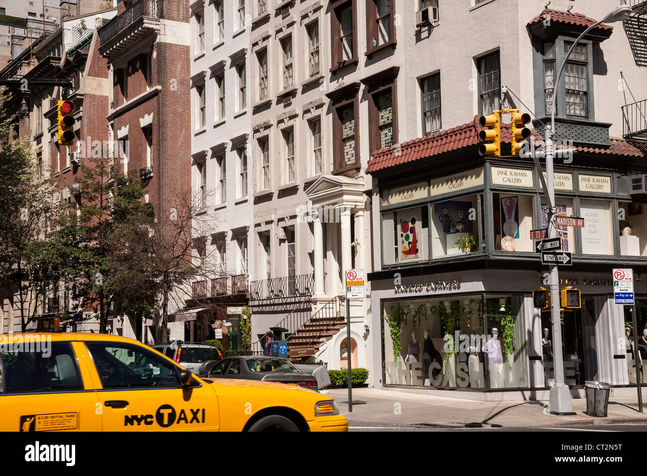 Upper East Side Street Scene, NYC Stock Photo