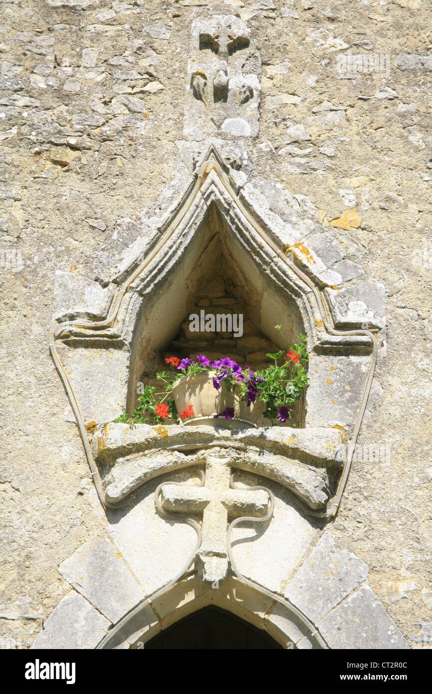 Church detail jouhet Poitou - Charente France Stock Photo