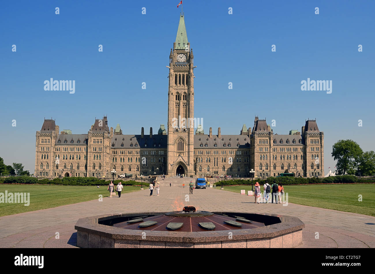 The Parliamentary Buildings at Ottawa, Ontario, Canada. Stock Photo