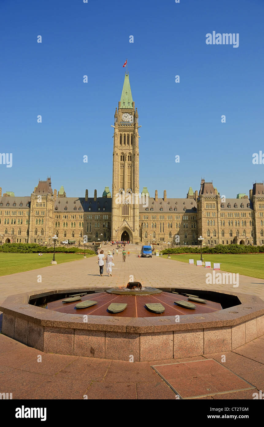 The Parliamentary Buildings at Ottawa, Ontario, Canada. Stock Photo