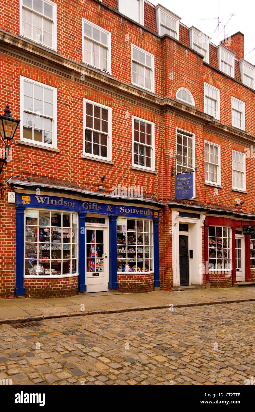 Windsor, England - May 19th, 2012: Souvenir shop in Church Street in the Royal Borough of Windsor Berkshire England. Stock Photo