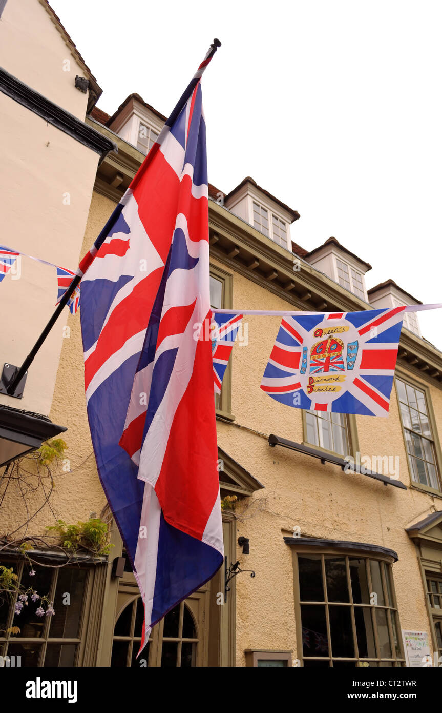 Windsor, England May 19th, 2012 Flags for Queens Diamond Jubilee in