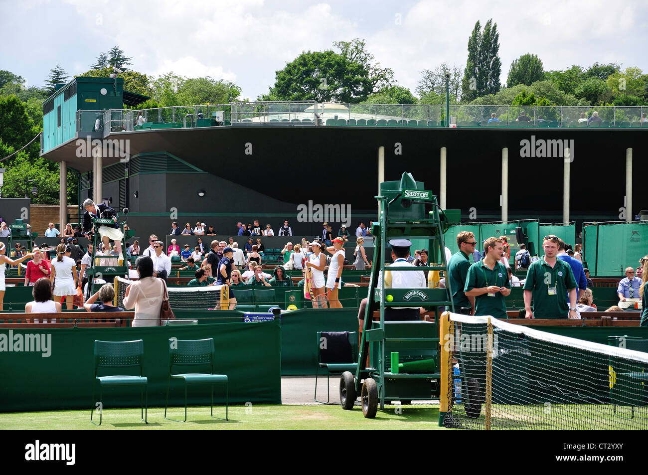 Outside courts at The Championships 2012, Wimbledon, Merton Borough, Greater London, England, United Kingdom Stock Photo