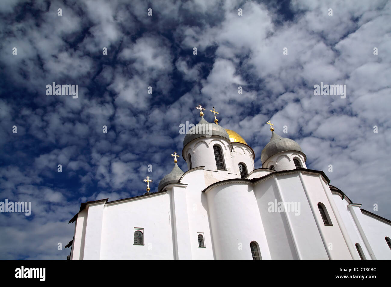christian orthodox church on cloudy background Stock Photo - Alamy