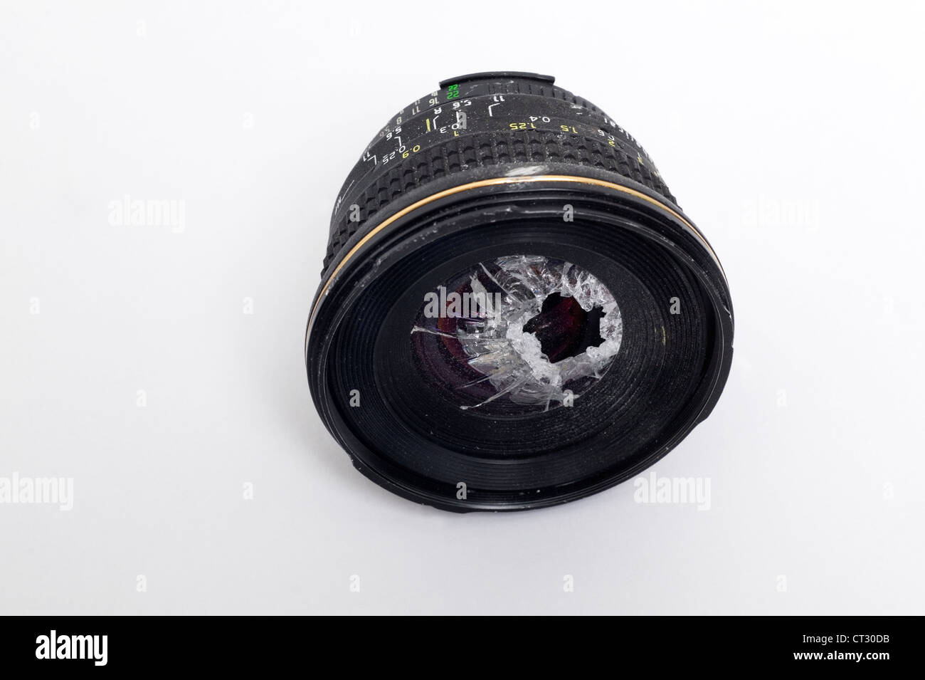 broken camera lens Stock Photo Alamy
