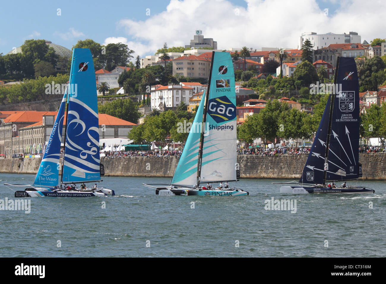 Extreme Sailing Series event, in Europe, Portugal, Porto 2012 Stock