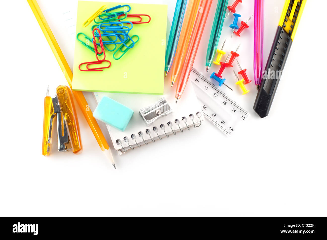 Assortment of stationery Stock Photo Alamy