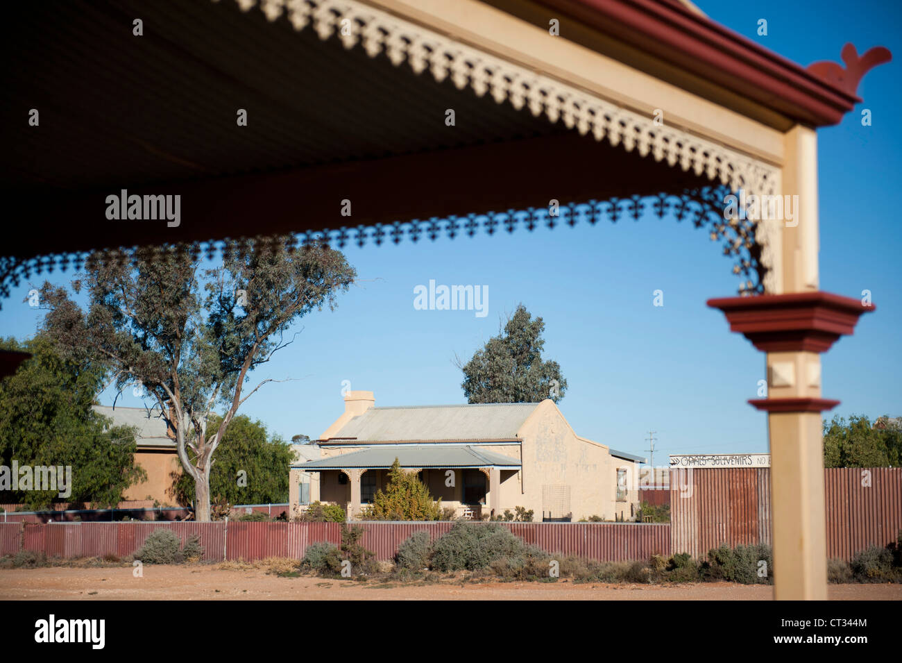 The former mining village Silverton in outback New South Wales has conserved many heritage buildings and  is popular for films Stock Photo