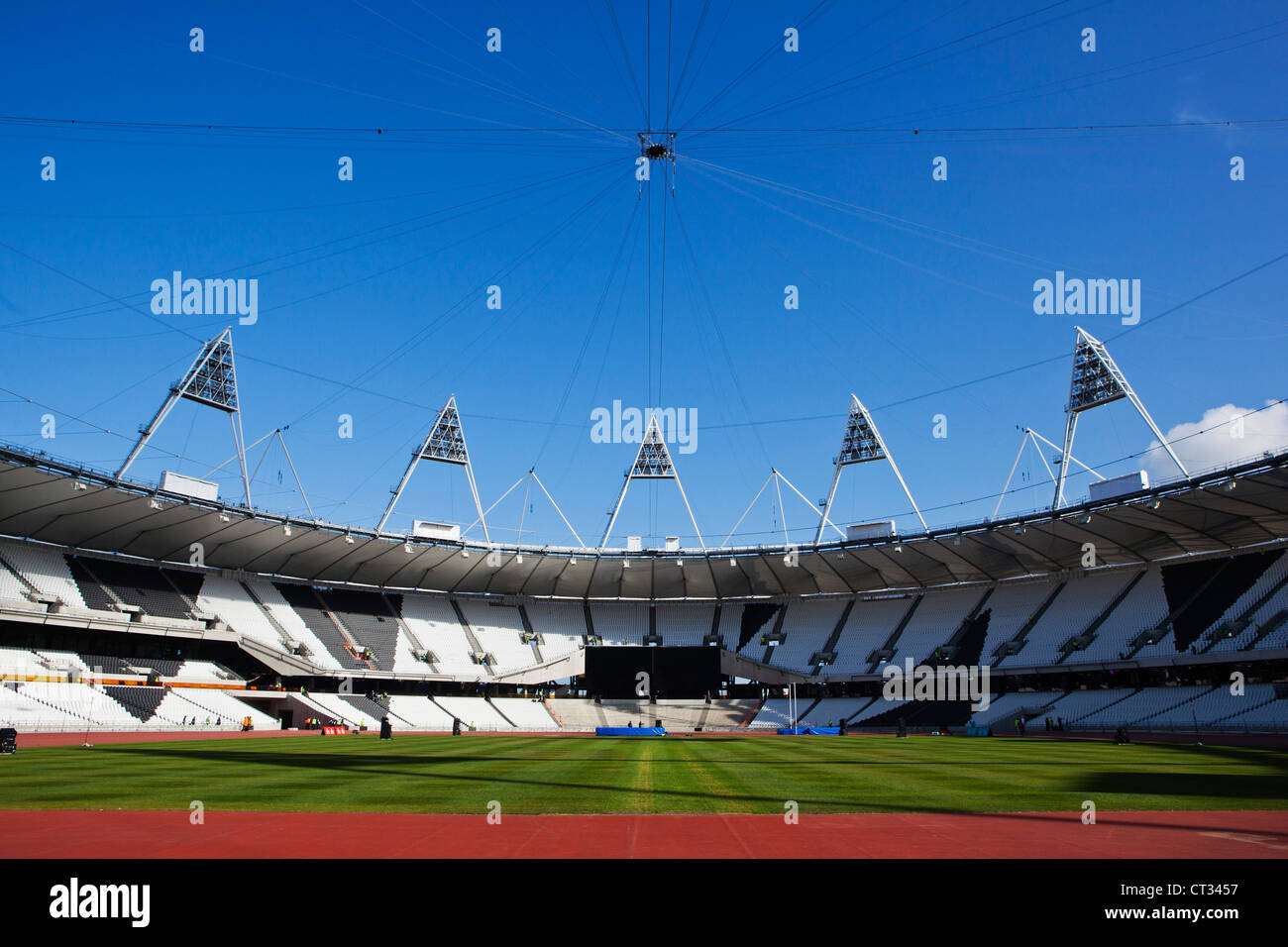 Olympic Stadium interior, London, UK Stock Photo