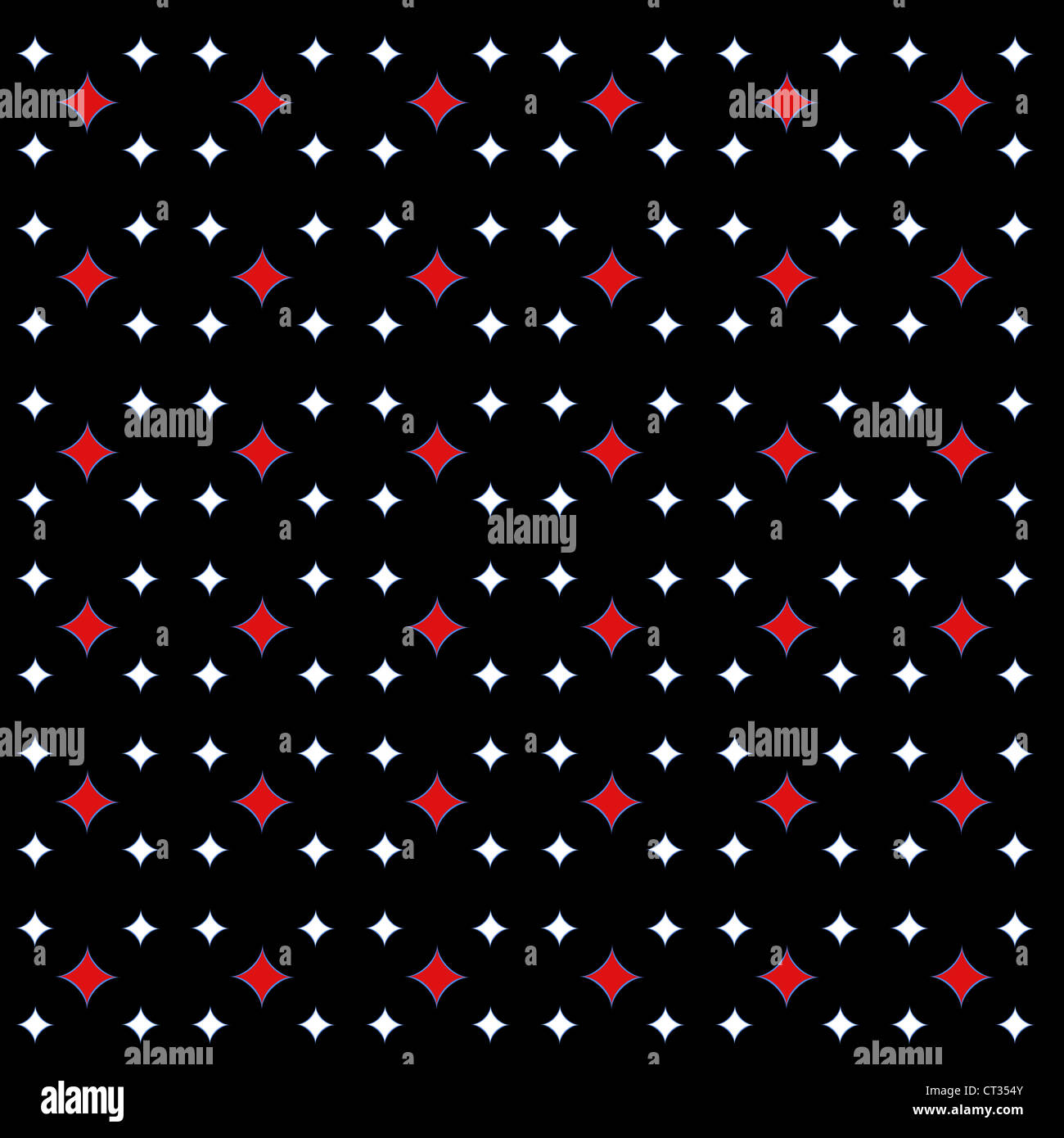 Seamless red and white stars pattern on black Stock Photo - Alamy