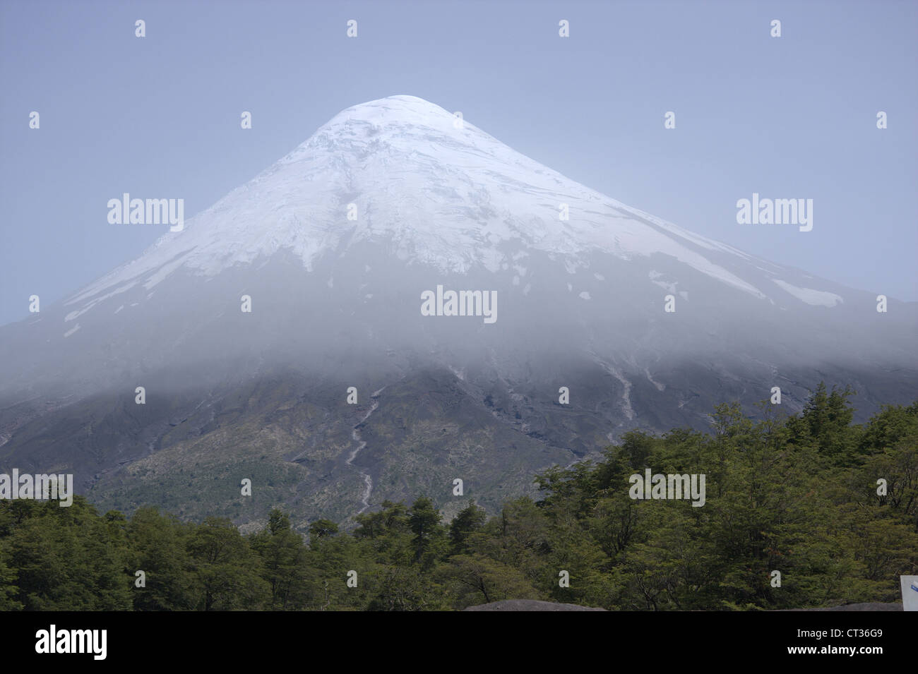Osorno Volcano east of Puerto Varas, Chile Stock Photo