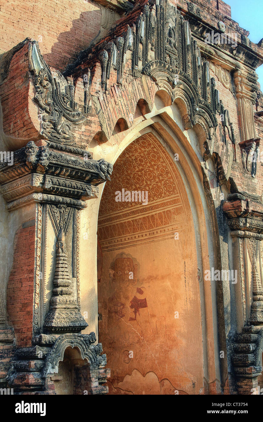 Carved Doorway, Sulamani Phato Stock Photo