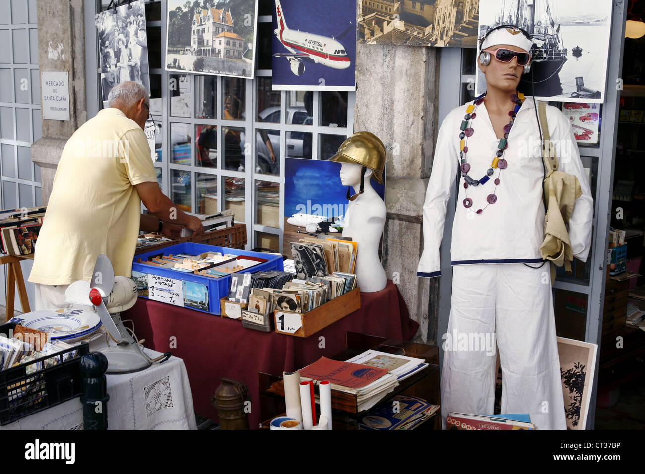 Feira da Ladra, Thieves Flee Market, Lisbon, Portugal Stock Photo