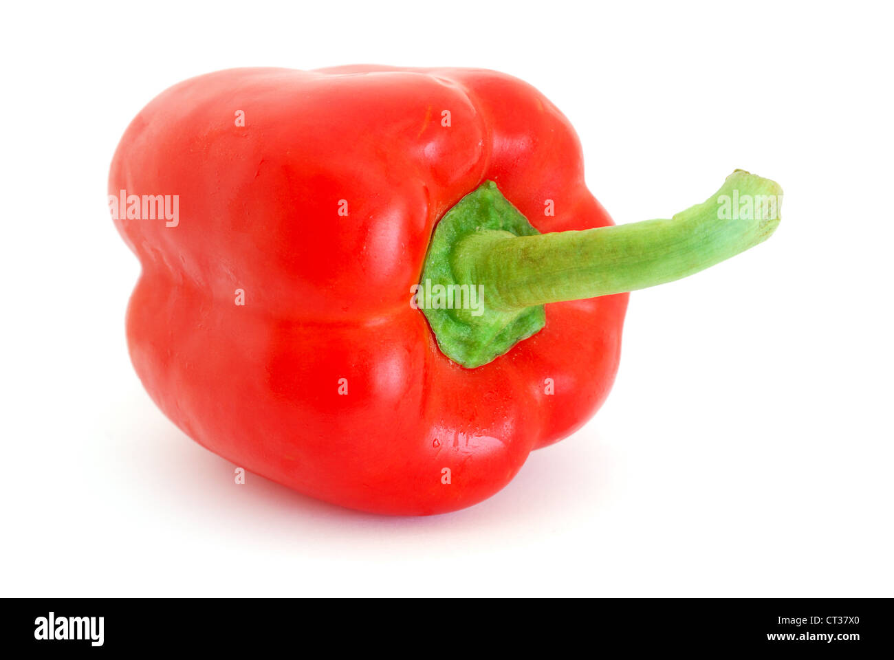 Red Bell Pepper isolated on white background Stock Photo - Alamy