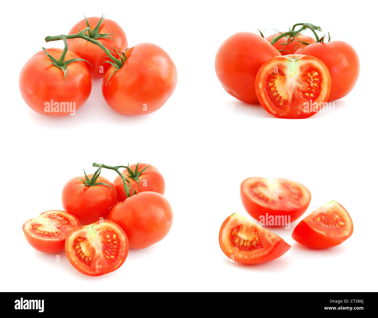 Tomatoes isolated on white background Stock Photo - Alamy
