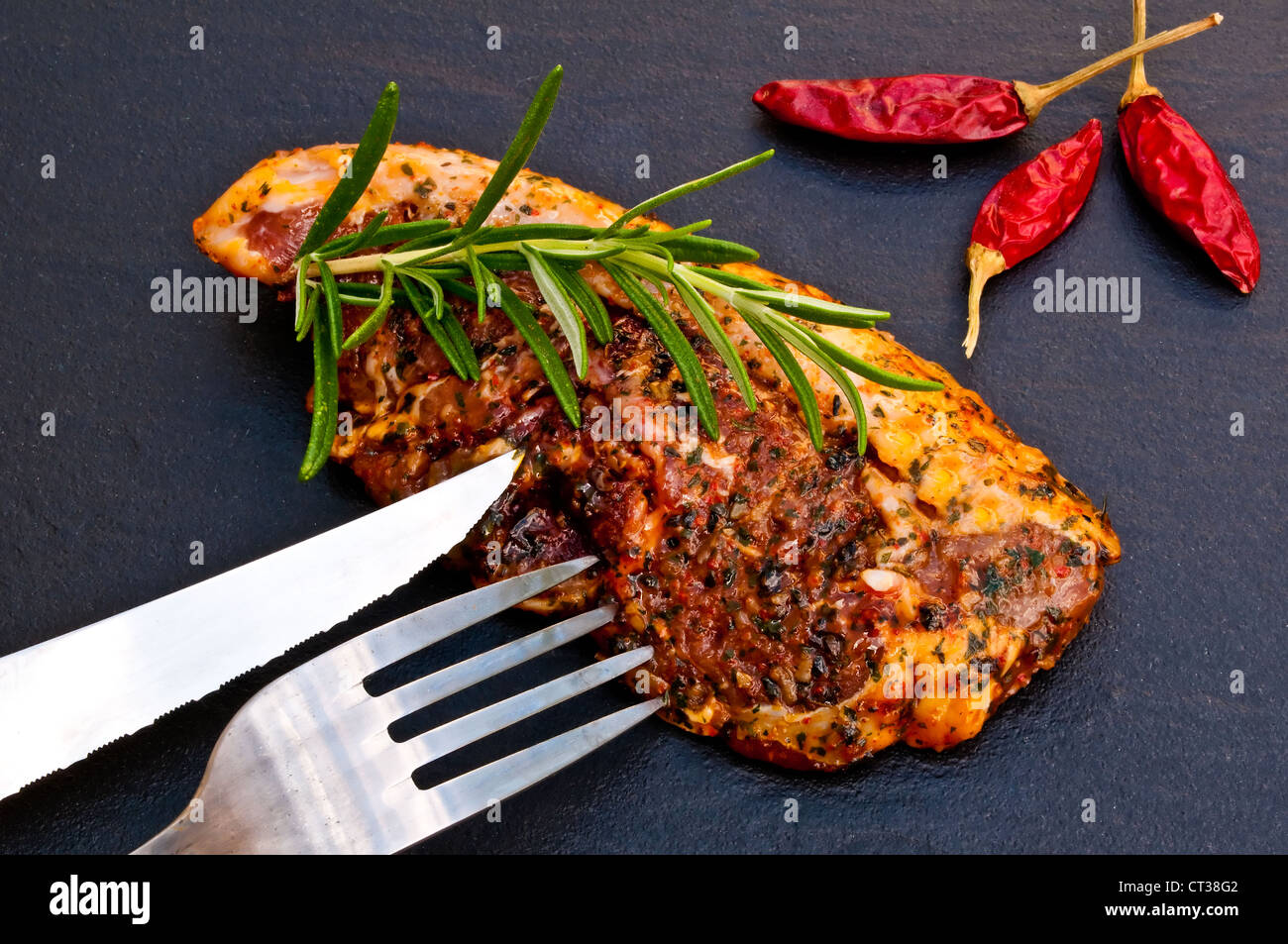 marinated lamb chop Stock Photo - Alamy