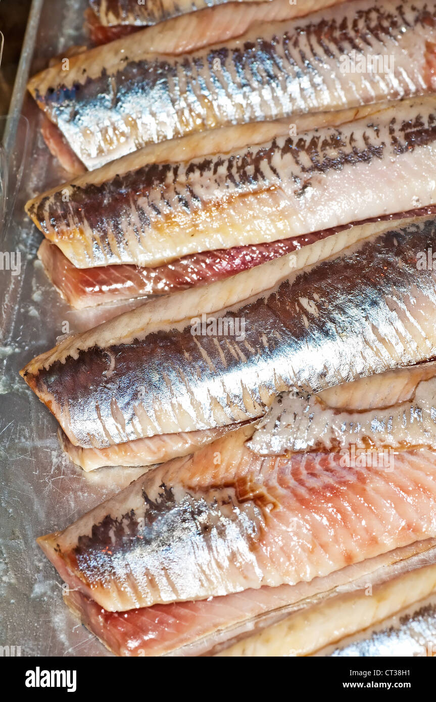 Matjes a raw pickled herring Stock Photo Alamy