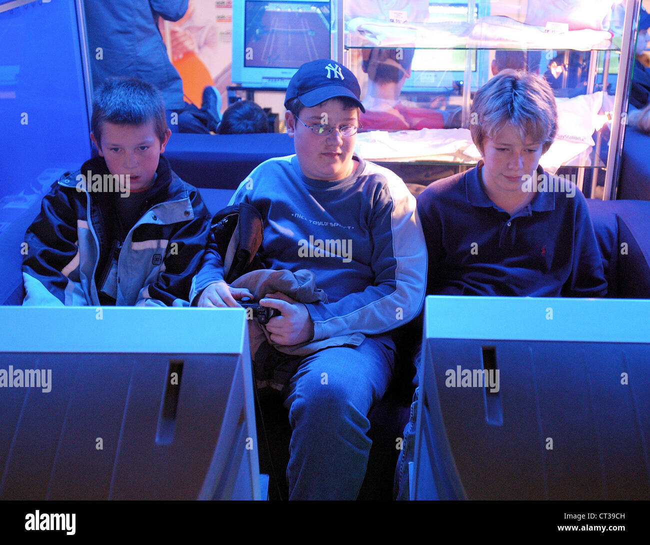 Stuttgart, children play on a Playstation Stock Photo