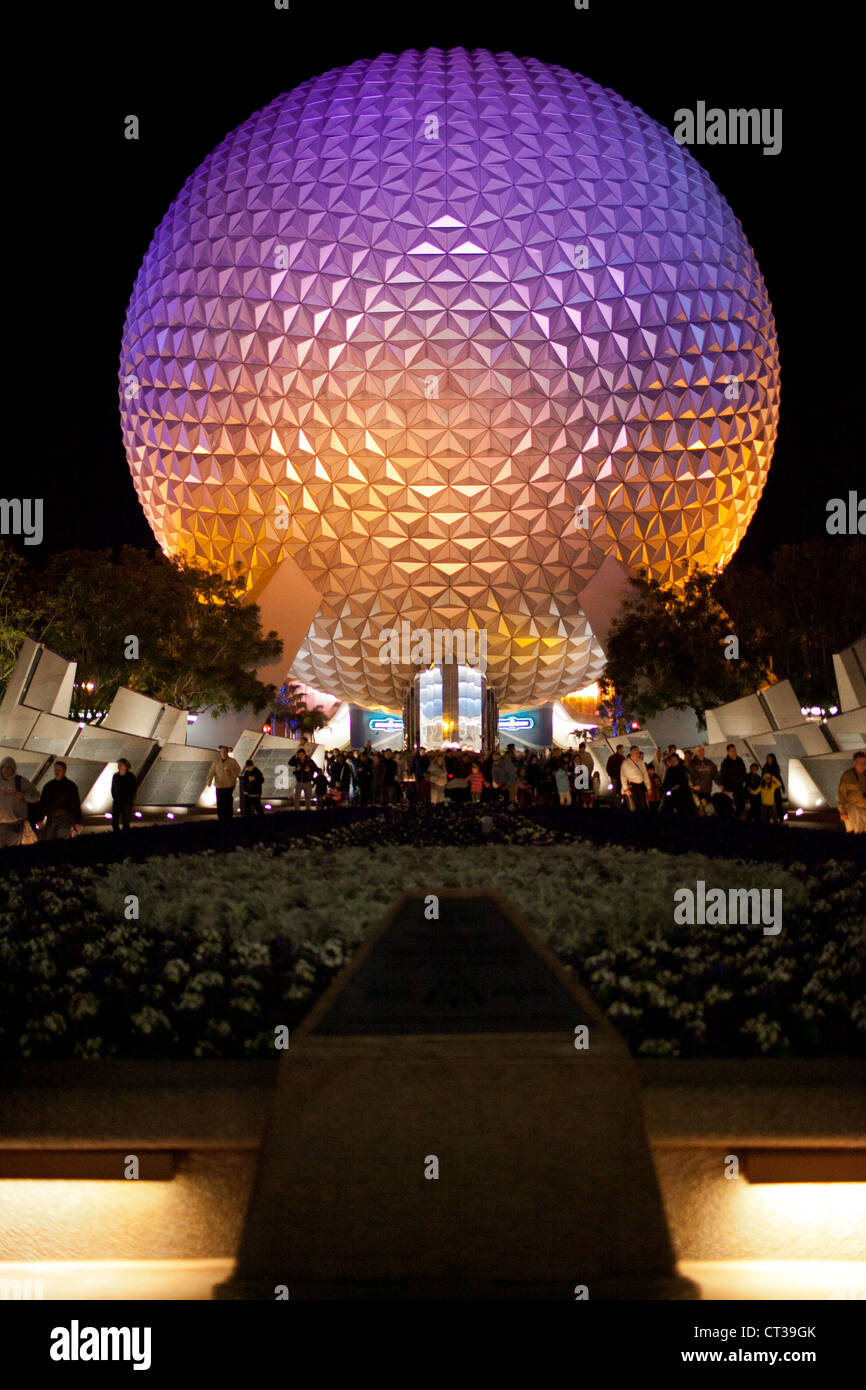 Spaceship Earth Ball in Epcot Center, Orlando Stock Photo
