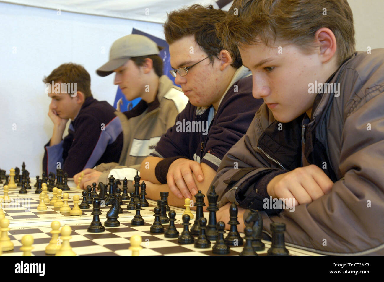 Stuttgart, young chess players Stock Photo