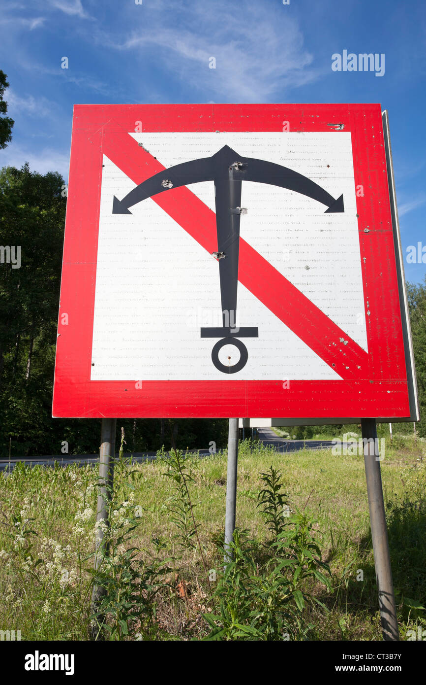 anchoring forbidden sign, Lappeenranta Finland Stock Photo