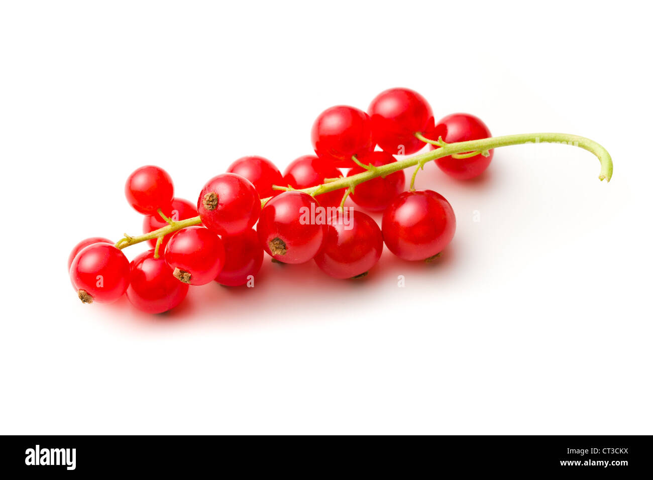 sweet red currants on white background Stock Photo