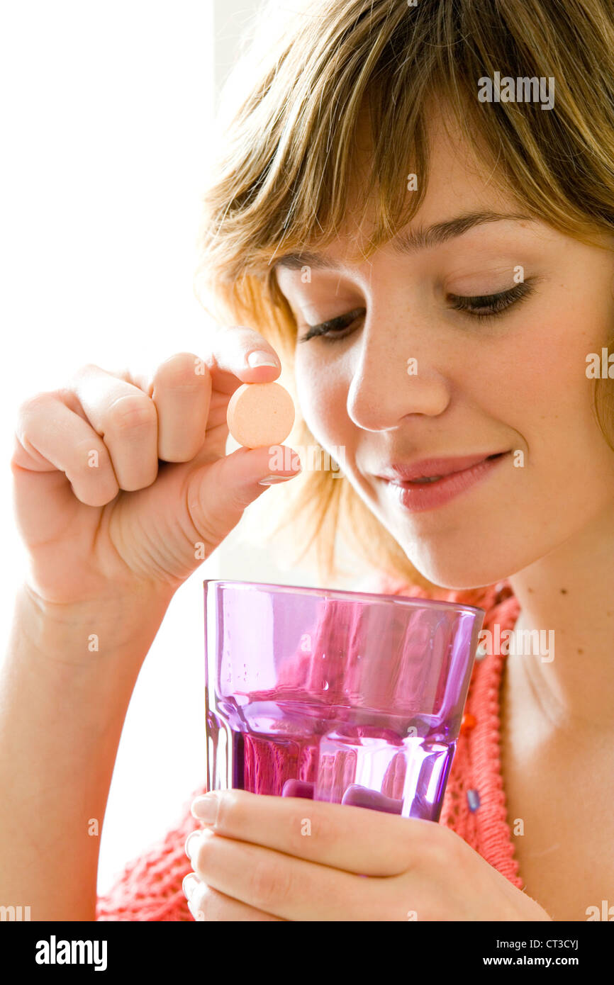 WOMAN, VITAMINS Stock Photo - Alamy