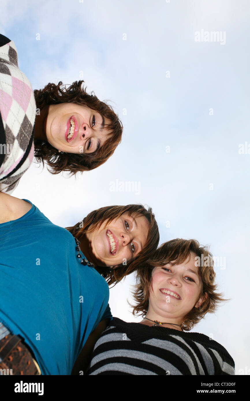 GROUP OF ADOLESCENTS Stock Photo