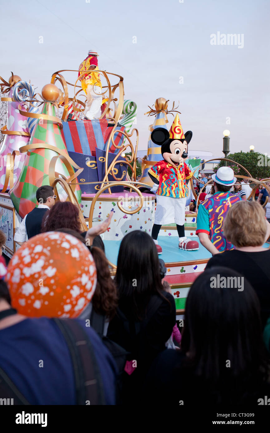 Mickey Mouse on float during Move It! Shake It! Celebrate It! Street